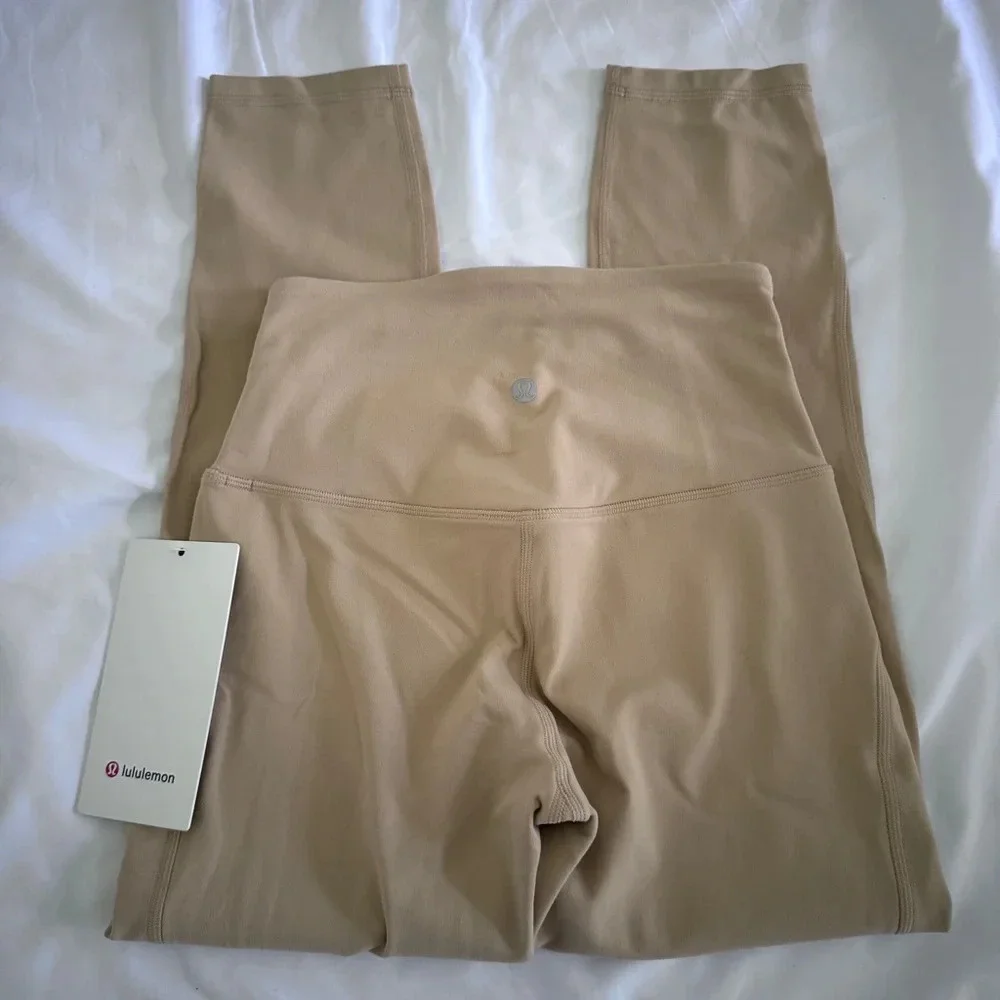 🆕🧡 Lululemon Nulu High Rise Yoga Crop 23” - Pecan Tan - Picture 4 of 12